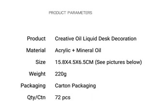 Detailed specifications of the acrylic cruise ship liquid wave paperweight ornament