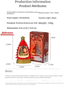 Dimensions détaillées et fiche technique de la lampe musicale sapin de Noël