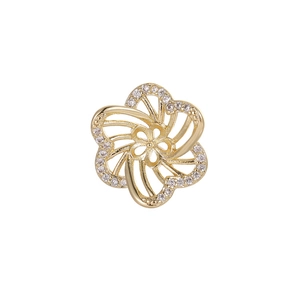 Eleganti orecchini a cuore a mulino a vento placcati oro 14k con micro zirconi pavé