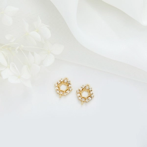 14k vergulde ronde zirkoon sieraad connector voor DIY kettingen en armbanden