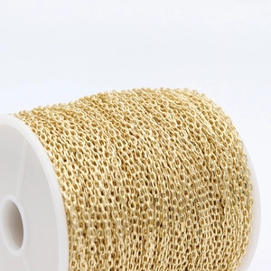 14K vergulde messing O-ketting op witte spoel voor DIY sieraden maken accessoires