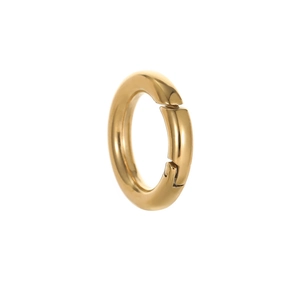 Polished golden stainless steel spring O-ring buckle for DIY handbag accessories