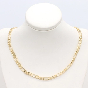 14k Vergoldet Messing Figaro Kette Halskette Für Damen DIY Schmuckherstellung Elegantes Accessoire Stilvolle Halskette