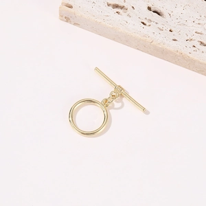 Poliertes Gold-Kleeblatt-Knebelverschluss für DIY-Halsketten und Armbänder Zubehör