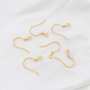 Ganchos para Pendientes de Plata de Ley 925 Chapado en Oro de 18K Minimalista Accesorios para Joyería DIY Mujer