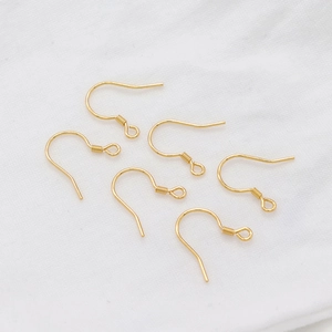 Pack de 6 ganchos para pendientes de plata S925 chapada en oro para bisutería DIY