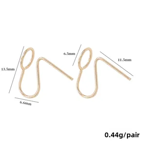 Componenti per orecchini a clip placcati oro 14k per gioielli fai-da-te con gommini