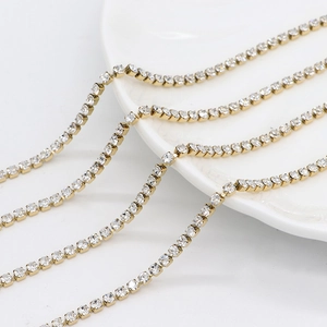 3mm Roestvrij Staal Zirconia Klauwketting Sprankelende Tennisketting Voor DIY Sieraden Maken Ketting Armband Accessoires