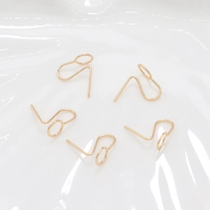 Componenti per Orecchini a Clip a Disco Rotondo in Rame Placcato Oro 14K per Orecchie Senza Buco Fai da Te Gioielli