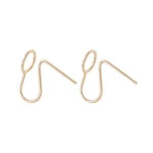 Adattatore per orecchini a clip placcato oro 14k per creazione di gioielli fai-da-te