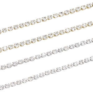 Glinsterende strass klauwketting in goud en zilver voor doe-het-zelf sieradenaccessoires
