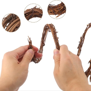 Handcrafted natural brown flexible vine branch for rustic wedding and home decor