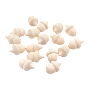 Unfinished natural wood acorn DIY crafts for Christmas home decor and school art projects