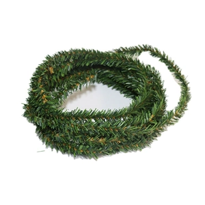 Deep green artificial PVC pine needle garland for Christmas holiday home wall decorations
