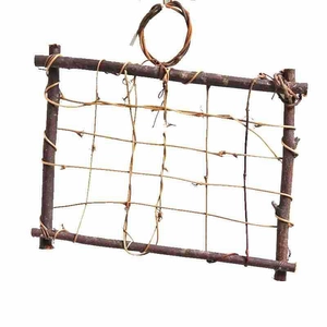 Natural wooden branch grid frame for air plants and home wall decoration hanging