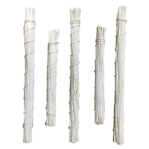 Five bundles of white Indonesian rattan sticks for floral decoration and home arrangements