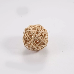 Natural rattan bird foot toy ball made of hand-woven wood vine for parrots