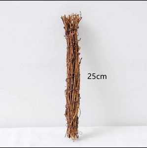 25cm natural brown dry vine branches bundled with metal wire for floral arrangements