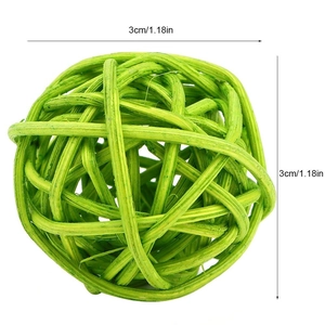3cm grass green wicker rattan decorative ball for home and party ornaments