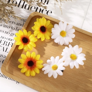 Artificial Silk Flower Daisy Heads Sunflower For DIY Wreath Hair Accessories Materials Wedding Party Photography Props Home Decor