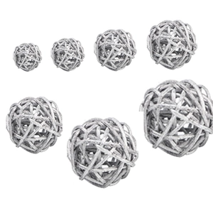 Detailed set of silver woven decorative spheres in various sizes for holiday events