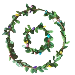 Green leaf flower crown headbands for children performances and bohemian festival decor