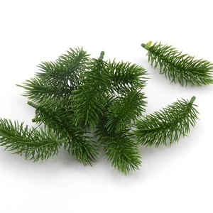 Artificial 10cm green pine needles for DIY Christmas tree and home party decoration