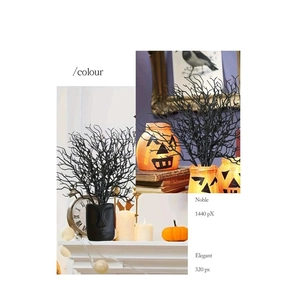 Branches d'arbres noires artificielles pour décoration gothique avec accessoires