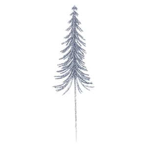 Piccolo albero di Natale da 30cm con glitter argento per decorazioni natalizie e vetrine