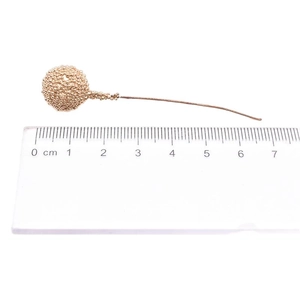 6.5cm gold beaded berry branch stem floral decoration craft accessory measurement view
