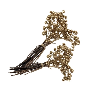 Two bundles of decorative golden berry stems for DIY candle making and floral arrangements