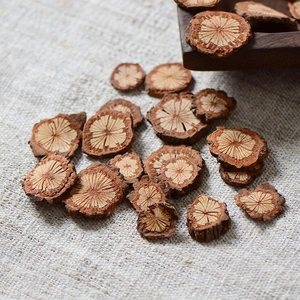 Natural dried vine wood slices with radial patterns for rustic home decor and crafts