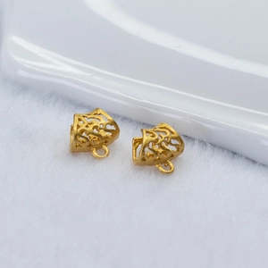 24k gold-plated hollow spacer beads with filigree patterns for DIY jewelry making