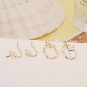 14K gold ear hooks and semi-circle ring components for DIY handmade jewelry design