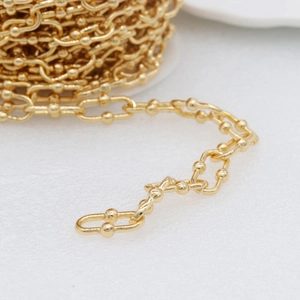 14K vergulde kralenketting voor doe-het-zelf sieraden maken en ketting ontwerpen