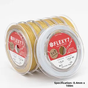Filo in acciaio inox 0,4 mm con rivestimento in nylon 1x7 fili per perline e gioielli fai da te