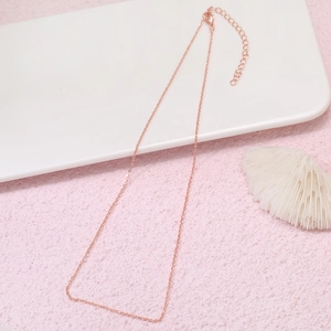 Collier chaîne torsadée en acier inoxydable or rose avec fermoir mousqueton chic