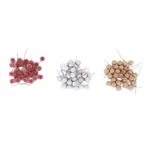 Künstliche gefrostete Beerenstiele in Rot, Gold und Silber für DIY Weihnachtsdekoration