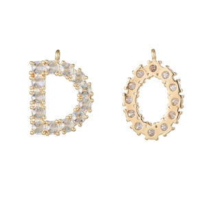Vergulde 14K zirkoon 26 letters D en O hangers voor DIY sieraden maken accessoires