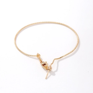 DIY Jewelry Brass 14K Gold Plated Wire Bangle Adjustable Box Chain Bracelet For Women Jewelry Making Findings Accessories