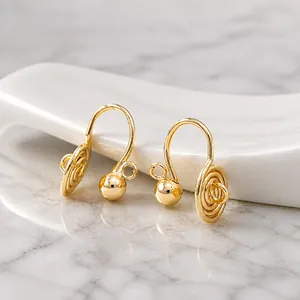 Supports de boucles d'oreilles clips plaqués or 14K en forme de U pour création de bijoux