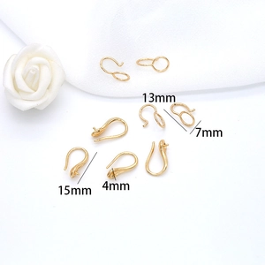 Guide des dimensions pour crochets de boucles d'oreilles en cuivre doré 14K pour bijoux DIY