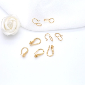 Crochets d'Oreilles en Cuivre Plaqués Or Minimalistes Fournitures Bijoux DIY Accessoires de Fils d'Oreille pour Femmes