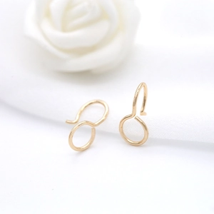 Crochets d'oreilles minimalistes en cuivre plaqué or 14K pour création de bijoux DIY