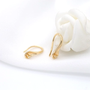 Crochets d'oreilles dorés 14K avec tige pour la création de bijoux DIY