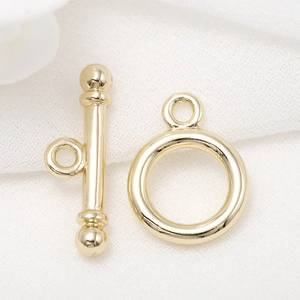 Gepolijste 14k vergulde OT-knevelsluiting set voor DIY sieraden maken en armbanden maken