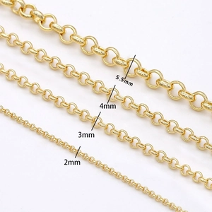 Αλυσίδες 14K χρυσού O-link σε μεγέθη 2mm 3mm 4mm και 5,5mm για DIY κατασκευή κοσμημάτων
