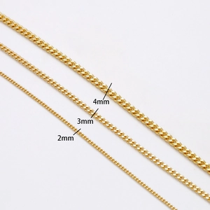Κλασικές αλυσίδες 14K επιχρυσωμένες 2mm, 3mm και 4mm για χειροποίητα κοσμήματα DIY