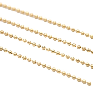 14K gold-plated 2mm bead chain for DIY jewelry making and handmade necklace accessories