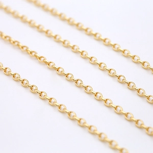 Polierte 14K vergoldete 3mm Kugelkette für DIY-Halsketten und Bastelprojekte